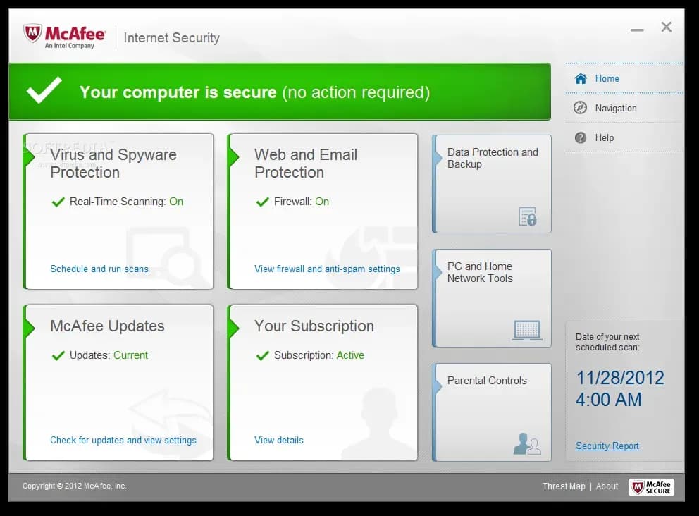 Screenshot 1 di McAfee Internet Security 1 Device 1 Year Key