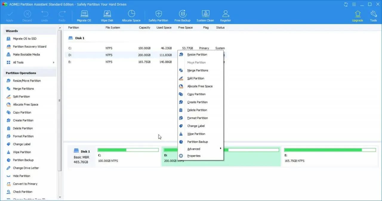 AOMEI Partition Assistant Professional Edition 2023 2 Devices Lifetime Key screenshot 1