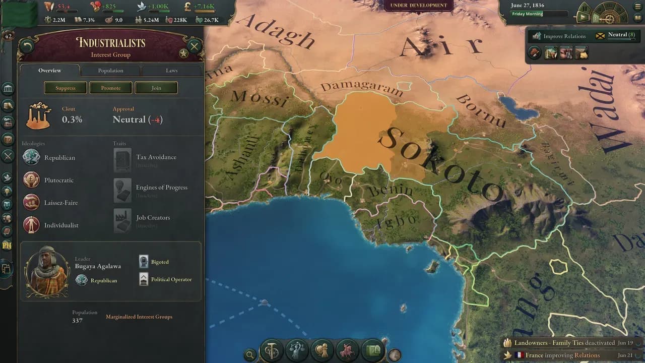 Screenshot 3 di Victoria 3 PC Steam CD Key (EU)