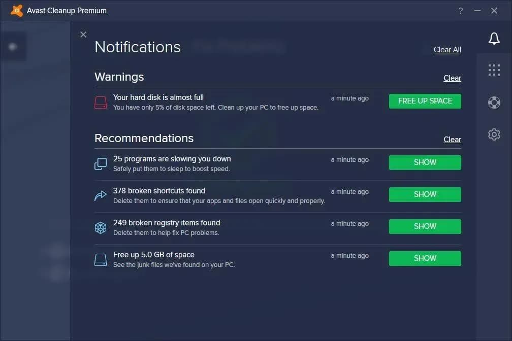 Screenshot 2 di Avast Cleanup Premium (1 PC, 1 Year) Key