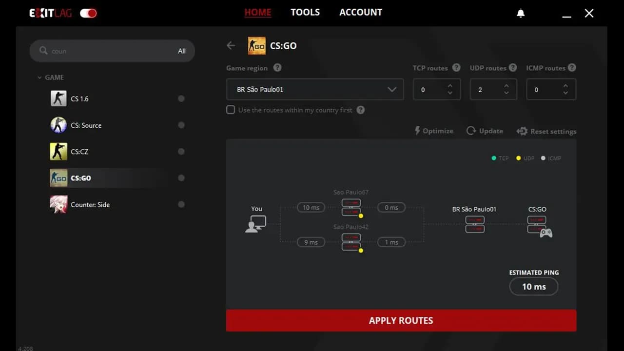 Screenshot 2 di ExitLag 6 Months Subscription