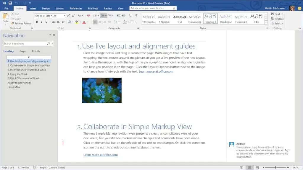 Screenshot 1 di Microsoft Office Home & Business 2019 PC Microsoft Key
