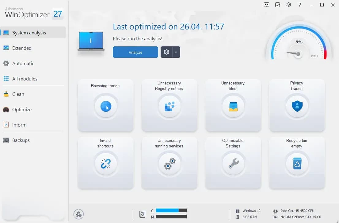 Ashampoo WinOptimizer 27 (1 Device, Lifetime) Key screenshot 4