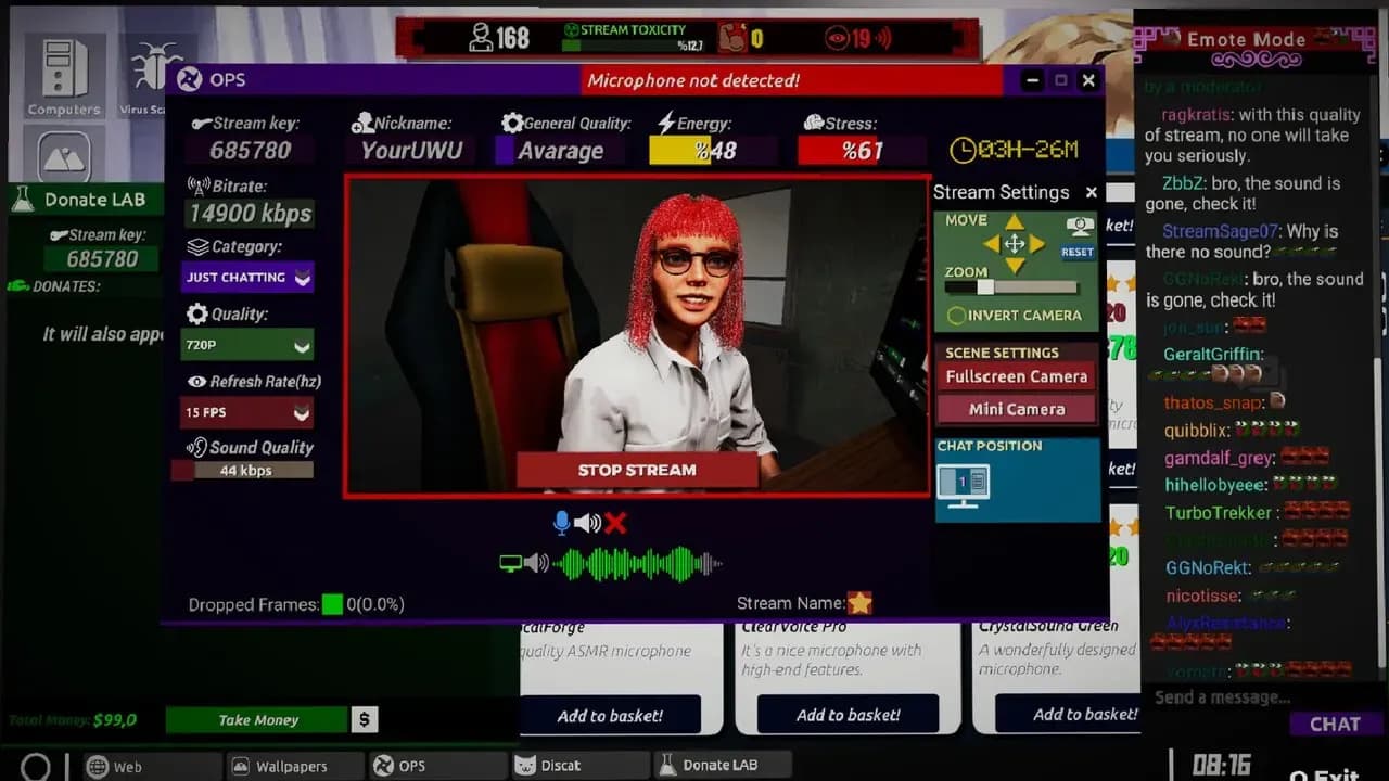 Streamer Life Simulator 2 PC Steam CD Key screenshot 1