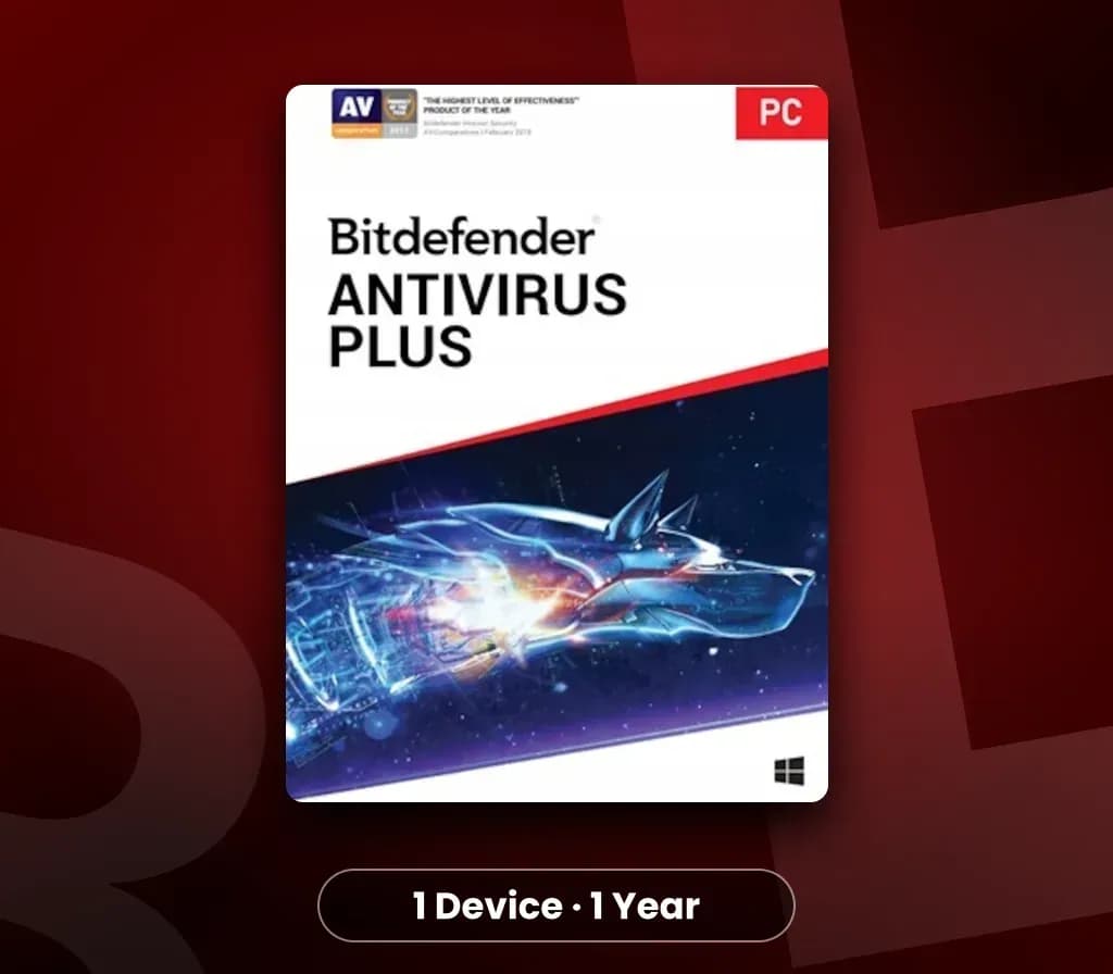 Bitdefender Antivirus Plus 2025 (1 Device, 1 Year) Key