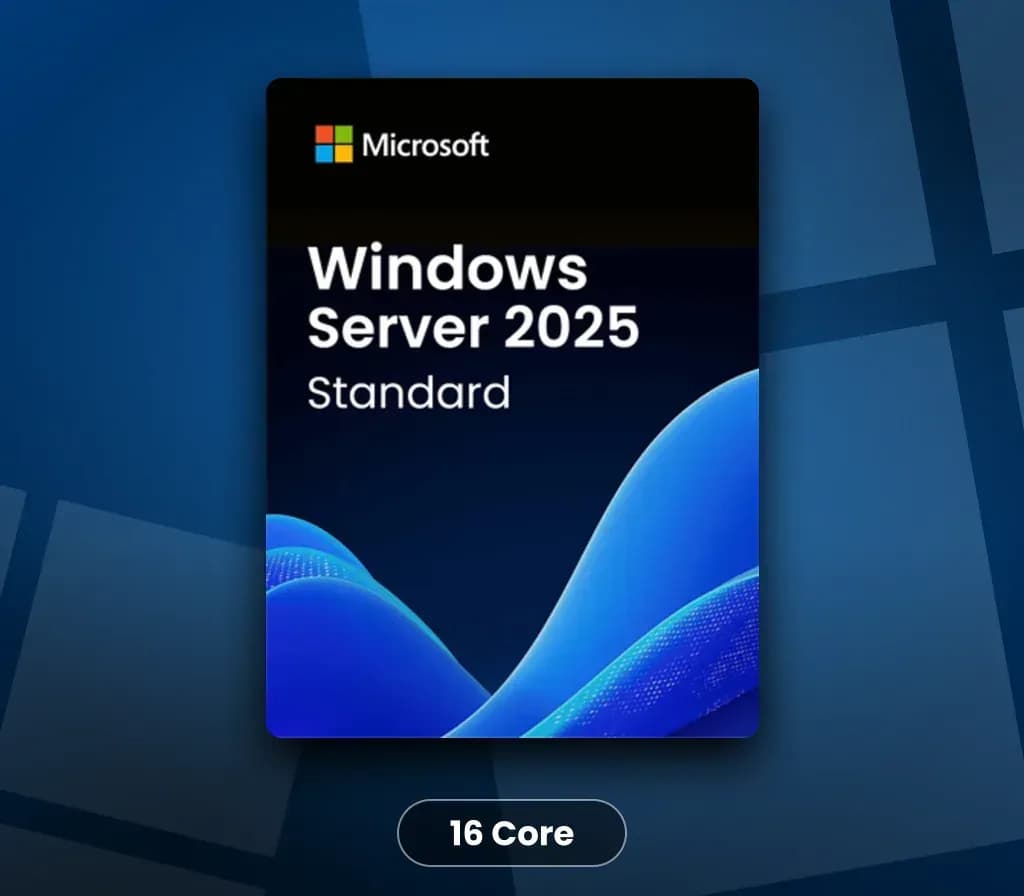 Windows Server 2025 Standard - 16 Core Key